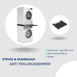 MIRA® Tussenstuk Wasmachine Droger - Stapelkit - Tussenstuk Wasmachine en Droger - Tussenstuk Wasmachine Droger Zwart - Tussenstuk Wasmachine Droger Aeg - Zwart - 54cm x 60cm x 8cm — thumbnail 2