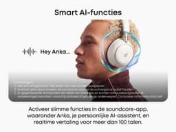 soundcore Space 2 by Anker, Active Noise Cancelling Koptelefoon, Comfortabele Pasvorm, 50H Speeltijd, LDAC Hi-Res Draadloze Audio, Dual Connection, Helderre Gesprekken, Bluetooth 6.1, Nap Mode, Draagdetectie — thumbnail 4