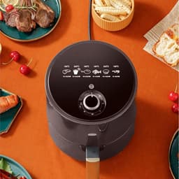 Ulisem - Airfryer - Mini airfryer - 4.5 liter - 360° circulatie - 24 menu's - Vaatwasserbestendige antiaanbakmand - Met voorverwarming en schudden - Automatische uitschakeling - Geschikt voor keuken of camping - Compact en draagbaar — thumbnail 7