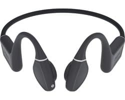 Creative Outlier Free+ Bone Conduction hoofdtelefoon - verstelbare transducers, IPX5 las- en spatbescherming, tot 10 uur batterijduur (grijs en zwart)