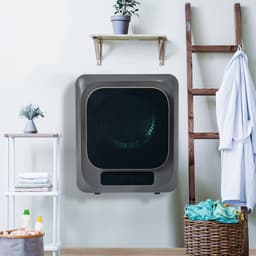 Re-purelife® Compacte Wasdroger met UV-Desinfectie - 6 Programma's - 3-4 kg Capaciteit - Geschikt voor Opbouw of Opstelling - Stille Werking & Helder LED-Display - Grijs — thumbnail 20