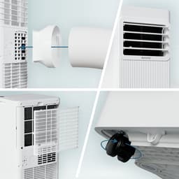 Auronic Mobiele Airco - 9.000 BTU - 3-in-1 - Airconditioning met 2 Raamafdichtingskits - Ventilator - Ontvochtiger - tot 25m² koelen - Wit — thumbnail 12
