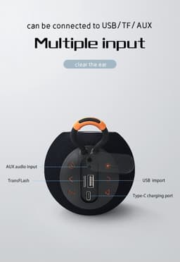 H52 Hopestar Portable Draadloze Mini Draagbare Bluetooth Speaker - ZWART — thumbnail 8