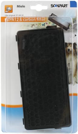 Scanpart HEPA stofzuiger filter H12 - Met actief koolstof filter - Cat and dog - Geschikt voor Miele Compact C1 C2 Complete C2 C3 S4 S5 S6 S8 - Alternatief voor SF-AA50 Active AirClean — thumbnail 1
