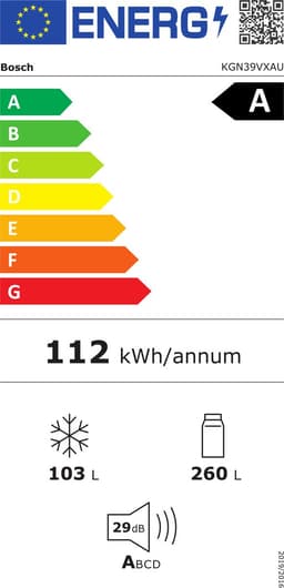 Bosch - KGN39VXAU - Serie 4 - Koel-vriescombinatie - 203cm hoog - Energielabel A - Zwart - Zeer stil - Total No Frost nooit meer ontdooien - Extra veel ruimte voor versproducten metVitaFresh XXL — thumbnail 2