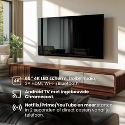 Salora SMART65TV - Tv 65 inch - Smart TV - 4K TV - Android TV - Smart tv 65 inch - TV - 65 inch smart tv - 2025 model — thumbnail 4
