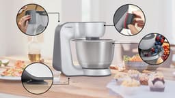 Bosch MUM5 - MUM5935B - Keukenmachine - 1000W - Keukenrobot - Keukenmixer - Mixer met Mengkom - 3,9L - Donker zilver — thumbnail 2