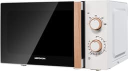 MEDION Magnetron (houtlook, 20 liter, 700 watt, spiegelende deur, 5 vermogensstanden, ontdooifunctie, timer, MD10596) wit — thumbnail 2