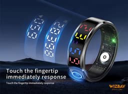 WizBay Premium Select® Smart Ring Color LED Zilver - Maat 10 - Hartslag Slaap Zuurstof - Gesture - Multi Sport Modi — thumbnail 9