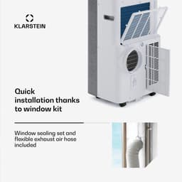 Klarstein Mobiele Airco AireLux Draagbare Airconditioner - 14.000 BTU, Smart App & Voice Control, voor kamers tot 30 m², 4-in-1 Koelen, Ontvochtiger, Ventilator & Slaapstand, Stil, Window Kit Inbegrepen, Grijs - Mobiele Airconditioner — thumbnail 14