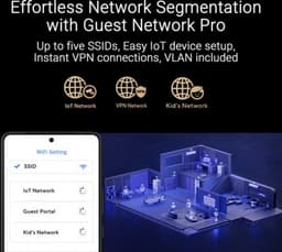 ASUS RT-BE88U - Router - WiFi Versterker Dual-band - WiFi 7 - 7200 Mbps - 10G Poort - SFP+ — thumbnail 21