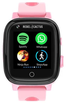 Rebel Cactus GO (Roze) - GPS Kindersmartwatch - Whatsapp - (video) bellen - SOS/Geofence - Werkt wereldwijd - Gratis OuderApp - Batterij: 32uur — thumbnail 12