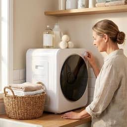 Mini Wasdroger – Kleine Droger – Compacte Wasdroger – Opbouwdroger – Luchtafvoerdroger – 5 Programma’s – Roestvrijstalen Omkeerbare Trommel – 800W/400W Vermogen — thumbnail 8