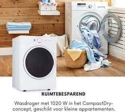 Aurixi® Mini Droger - Droger - Mini Wasmachine - Wit - 46cm x 50cm x 60cm — thumbnail 4