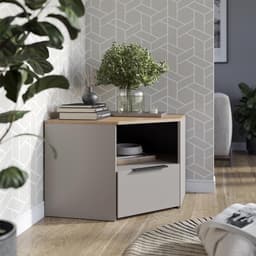Hoekkast TV meubel - Lowboard Wido - Woonkamer Inrichten - Modern Design - 68x50cm - Grijs — thumbnail 3