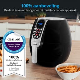 MEDION friteuse, ca. 1500 watt, digitaal bedieningspaneel, totale inhoud 4 liter, olievrij frituren, 30 min timer, oververhittingsbeveiliging, MD17320 zwart — thumbnail 7