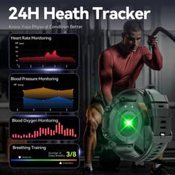 Manike K56 Smartwatch – 1,32 inch Display - Hartslag - & Bloeddrukmeting - SpO₂ - Slaapmonitoring - Multisport - IP67 Waterdicht - 7 Dagen Batterij - Meldingen, Android & iOS Compatibel — thumbnail 3