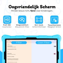 Bosstony Snelle Kindertablet 10 inch - Ouderlijk Toezicht - 6000mAh Batterij - Compleet Pakket - Android 13 - Full HD - Kindertablet vanaf 3 jaar - 6 GB Ram - 2.0GHz processor - 192GB Geheugen - Tablet Kinderen - Kids Tablet — thumbnail 2