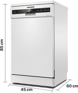 Heinner HDW-FSM45710AWD+++ Vrijstaand Slanke Vaatwasser – 10 Couverts – Elektronische Bediening – Automatische Deuropening – LED Display – Wit – 5 Jaar Garantie — thumbnail 4