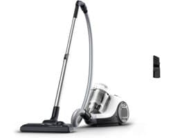 SAVI® Steelstofzuiger met snoer - Steelstofzuiger - Stofzuiger - Zilver - 45cm x 34cm x 29cm