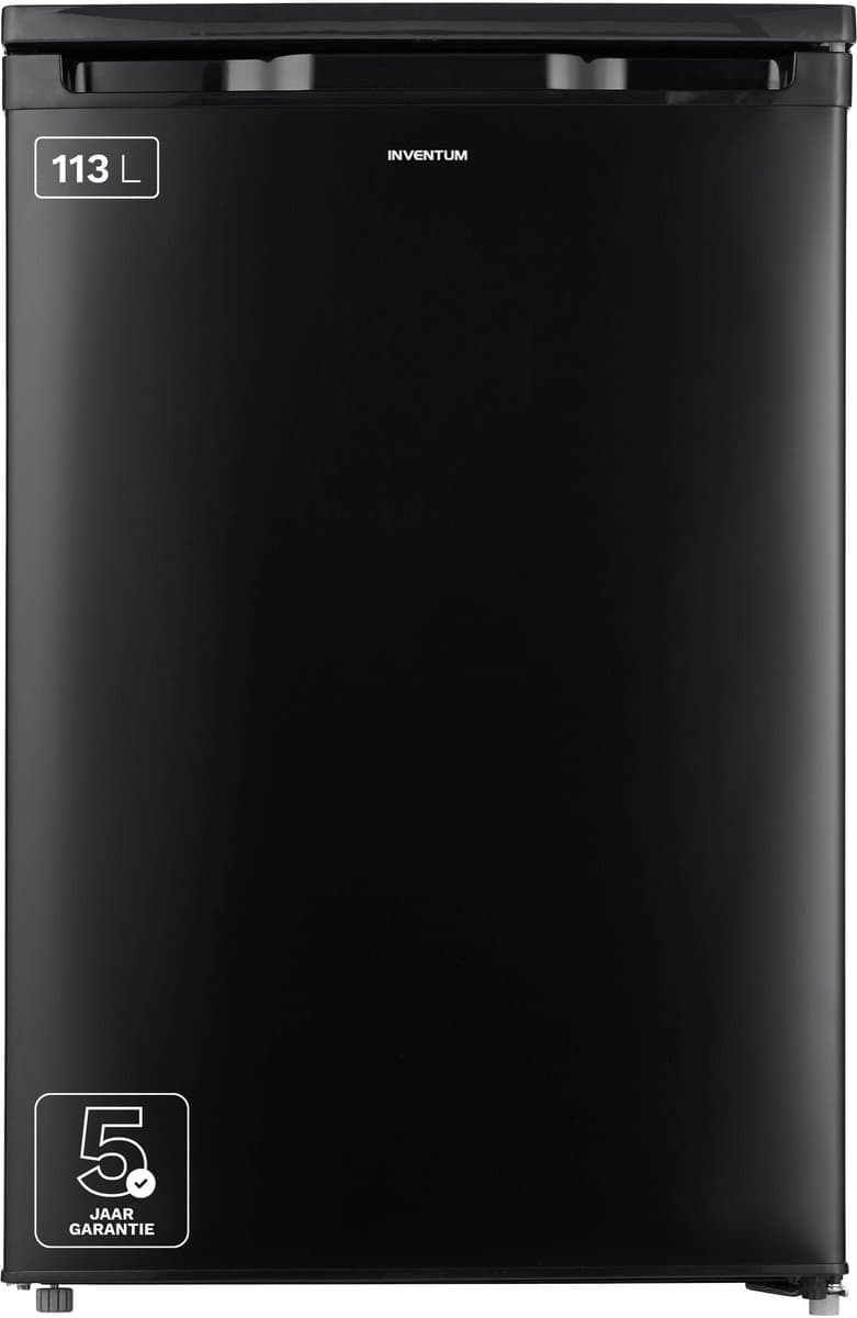Inventum KV550B tafelmodel koelkast energiezuinig - 113 liter - Met vriesvak - 55 cm breed - Superkoelen - Led-verlichting - Energielabel D - Vrijstaand - Zwart — afbeelding 1