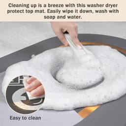 Wasmachine Droger Cover - Apparaat Beschermer - Apparaten Beschermen - Antislip Basis - 40x40cm - Oranje — thumbnail 3