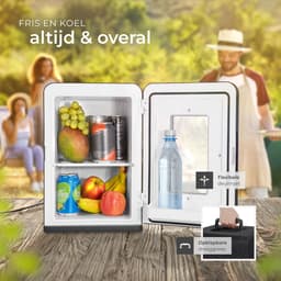 tectake® Mini-Autokoelkast - Draagbare minibar 14L - 2-in-1-functie: koelen en verwarmen - 5 tm 65 °C - Mini Koelkast - Elektrische Koelbox - 12v + 220/240v Aansluiting - Draagbare Campingkoelkast — thumbnail 9