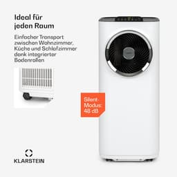 Klarstein mobiele airconditioner met luchtafvoerslang, 5-in-1 airconditioner, ventilator, luchtontvochtiger, luchtreiniger & nachtmodus, app-bediening, kleine & draagbare airconditioner voor thuis & op kantoor, 10000 BTU,9 kW voor 42 m² 50 dB — thumbnail 3