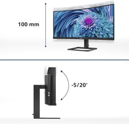 Philips 346E2CUAE - QHD Curved Ultrawide Monitor - USB-C 65w - EPEAT & TCO - 34 Inch — thumbnail 10