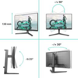 Philips Evnia 27M2N3800A - 4K Dual Mode Gaming Monitor - Hoge Kleurechtheid - HDR400 - 160-320 hz - 27 inch — thumbnail 8