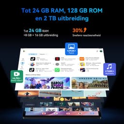 KINGRID T90 Tablet - Gemini AI - 24GB RAM - 128GB ROM - Met Toetsenbord - Android 16 - 8000mAh - Octa Core T615 - 5G WiFi - Widevine L1 - GPS - Grijs — thumbnail 5
