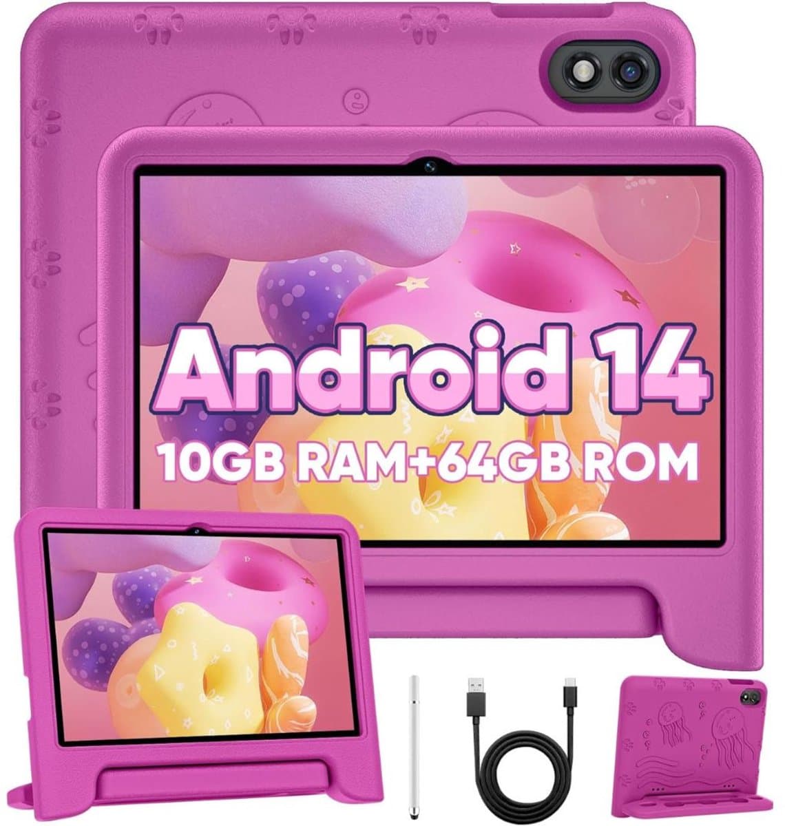 Kindertablet Vanaf 3 Jaar - Tablet Kinderen - 64gb - 10 Inches — afbeelding 1