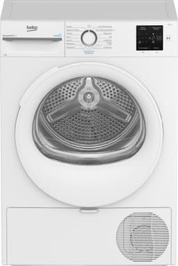 Beko BM3T3829W, Vrijstaand, Voorbelading, Warmtepomp, Wit, Knoppen, Draaiknop, Transparant, Wit — thumbnail 1