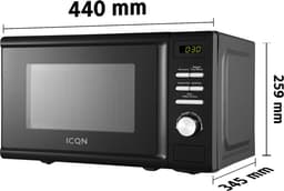 ICQN Magnetron 20L - 700W - microgolfoven- 8 Automatische Programma's - Vrijstaande solo-magnetron - Zwart — thumbnail 2