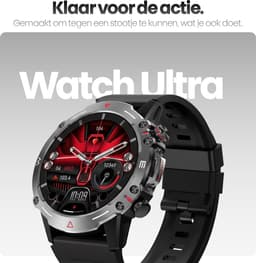 Phreeze Smartwatch Rond - Smartwatch Dames & Heren - Groot Scherm - Met Belfunctie - Hartslagmeter - Stappenteller - Geschikt voor iOS & Android - Zwart — thumbnail 9