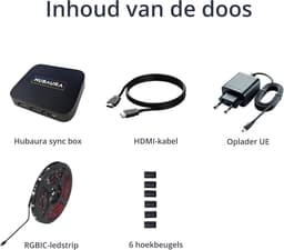 Sync Box HDMI 2.0 Achtergrondverlichting voor TV met LED Strip Beeldsynchronisatie - RGBIC LED-verlichting voor 42–88 inch TV's — thumbnail 5