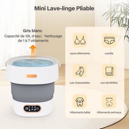 Mini Wasmachine met Centrifuge - Voor Kleine Wasgoed - Meerdere Programma's - — thumbnail 5