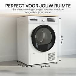 Heinner HHPD-M8G3A++ Wasdroger - Warmtepompdroger 8 Kg – 14 Droogprogramma’s – LED Display – Anti-Kreuk – Uitgestelde Start – Kinderslot – Wit – 5 Jaar Garantie — thumbnail 8