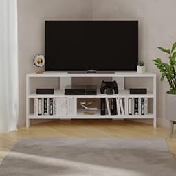 Moderne Hoek TV Kast voor Schermen tot 32 Inch – Compacte Laag Kast met Houten Bovenkant en IJzeren Poten – Perfect voor Kleine Woonkamers — thumbnail 6