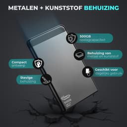 MrGoods Externe Harde Schijf 500GB – USB 3.0 – 2.5 inch HDD – Metaal/Kunststof Behuizing – Zwart — thumbnail 4