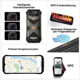 DOOGEE VMAX PLUS 5G - Robuuste Smartphone - Robuuste Telefoon - 36 GB ROM + 512 GB ROM - 22000 mAh/33 W- 200 MP + 32 MP + 20 MP nachtzicht - 6,58 inch FHD+ 120 Hz IPS - NFC - Face ID - Wi-Fi 6 - dubbele luidsprekers - Grijs — thumbnail 8