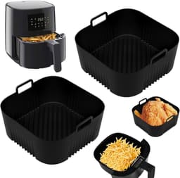Cosensi - Siliconen bakvorm voor heteluchtfriteuse, 2 stuks accessoires - Geschikt voor Philips Essential 4,1 l - HD9252, HD9200, HD9255 - Hittebestendige bakvorm - Airfryer accessoires duurzaam siliconen. — thumbnail 4