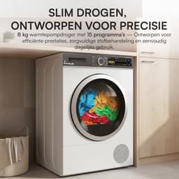 Fram Warmtepompdroger - 8 KG - Wasdroger - 15 Programma's - LED display - Wit — thumbnail 8