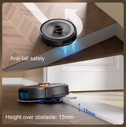 Robotstofzuiger met Dweilfunctie & Automatische Leegbasis – 4000 Pa Zuigkracht – LiDAR Navigatie – App & Alexa – Tot 260 min – Zwart — thumbnail 2