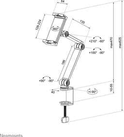 Neomounts DS15-545WH1 universele tablet stand voor 4,7-12,9" tablets - wit — thumbnail 18