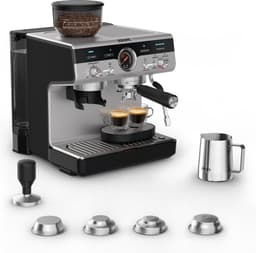 Krups Precision XP801T10 - Pistonmachine - Ingebouwde bonenmaler - Professionele Accessoires - 3,5L Waterreservoir - RVS - Geschikt voor Espresso, Cappuccino en Americano — thumbnail 6