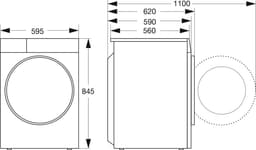Hisense 5S Serie WF5S1045BW - Wasmachine met Energielabel A - 10,5kg - Auto dosing - 72dB (A) - Steam Wash -1400 toeren - Power Wash 49' - Connectlife — thumbnail 12