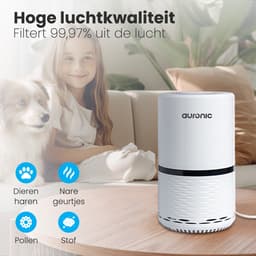 Auronic Luchtreiniger - 12 m² - Air Purifier met HEPA Filter - Verwijdert 99,97% - 25W - 3 Standen - Wit — thumbnail 3