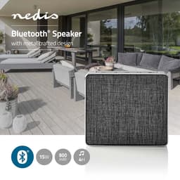 Bluetooth-Speaker - Maximale batterijduur: 4 uur - Handheld Ontwerp - 15 W - Stereo - Ingebouwde microfoon - Grijs — thumbnail 2