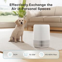 SNJY® Luchtreiniger - Luchtzuiveraar - Ionisator - Ruimtes van 15-20 m² - Wit — thumbnail 6